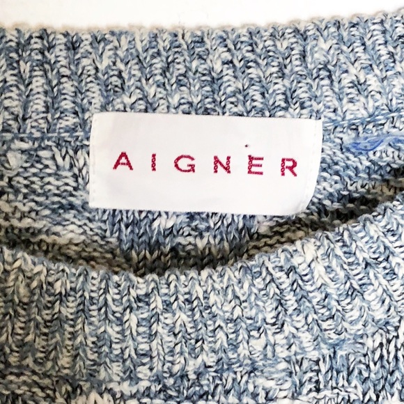 Vintage | Aigner Blue/Green Oversized Sweater L - Picture 3 of 7